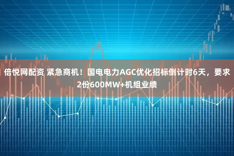 倍悦网配资 紧急商机！国电电力AGC优化招标倒计时6天，要求2份600MW+机组业绩